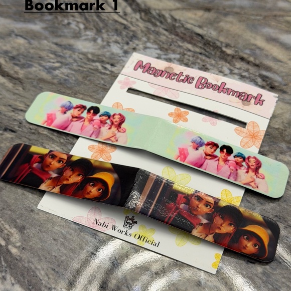 Pack of 2 Magnetic Bookmarks Wedding Souvenir Birthday Giveaways Sublimation Mag - Picture 2 of 2